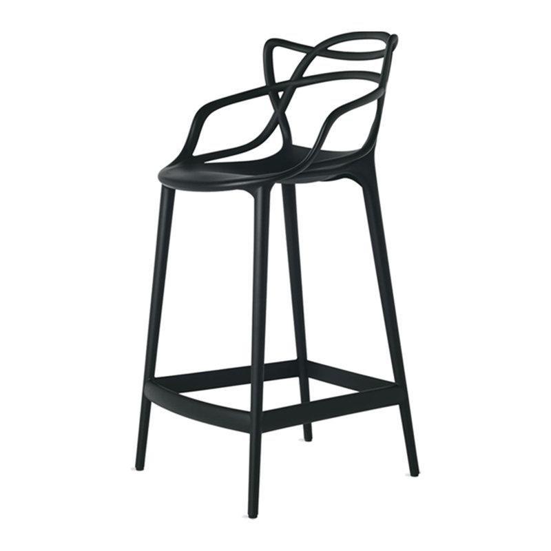 İstiflenebilir Ayak Destekli 4lü Set Plastik Bar Sandalyesi - 67 cm - 148395
