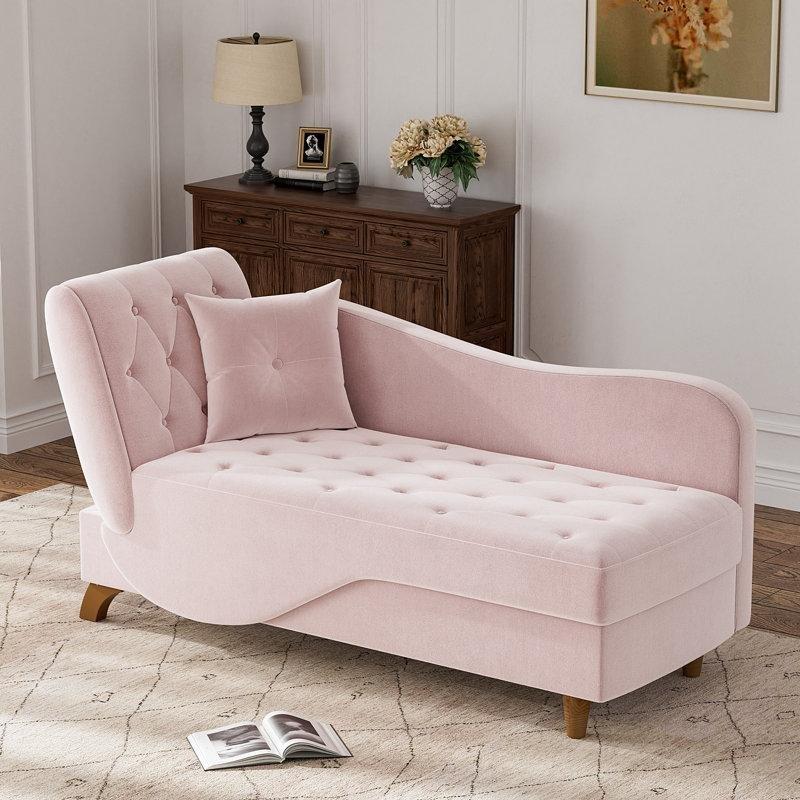 Kadife Ahşap Sandıklı ve Yataklı Dinlenme Koltuğu - 139 cm - 156406