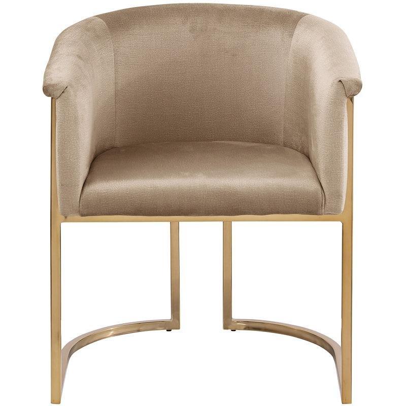 Kadife Döşemeli Kolçaklı Gold Sandalye - 75 cm - 146040