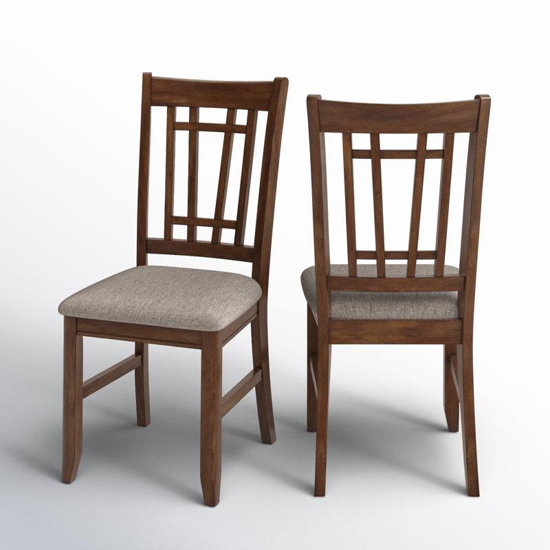 Kahverengi Ahşap Bej Keten Döşemeli Çıtalı Sırtlıklı Retro Bar Sandalyesi 2li Set - 148509