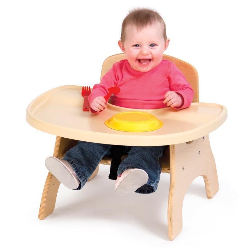 Kahverengi Huş Kontrplak İstiflenebilir Mama Sandalyesi - 162529