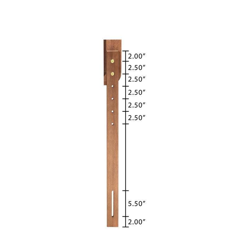 Kahverengi Masif Ahşap Çubuklu Ayarlanabilir Yatak Başlığı - 156 cm - 144840