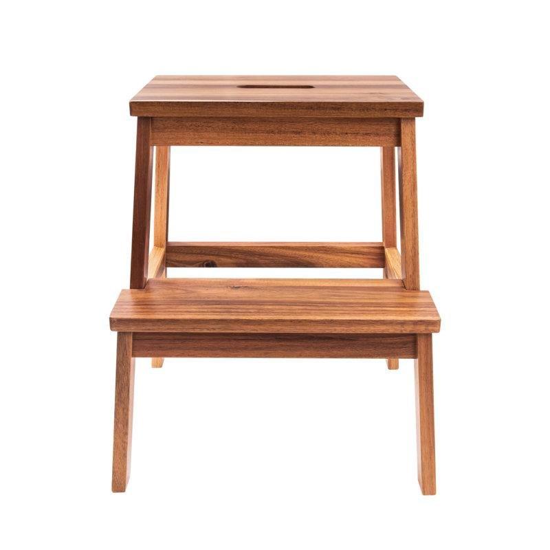 Kahverengi Masif Akasya Ağacı İki Basamaklı Hafif Öğrenme Kulesi - 50 cm - 163039