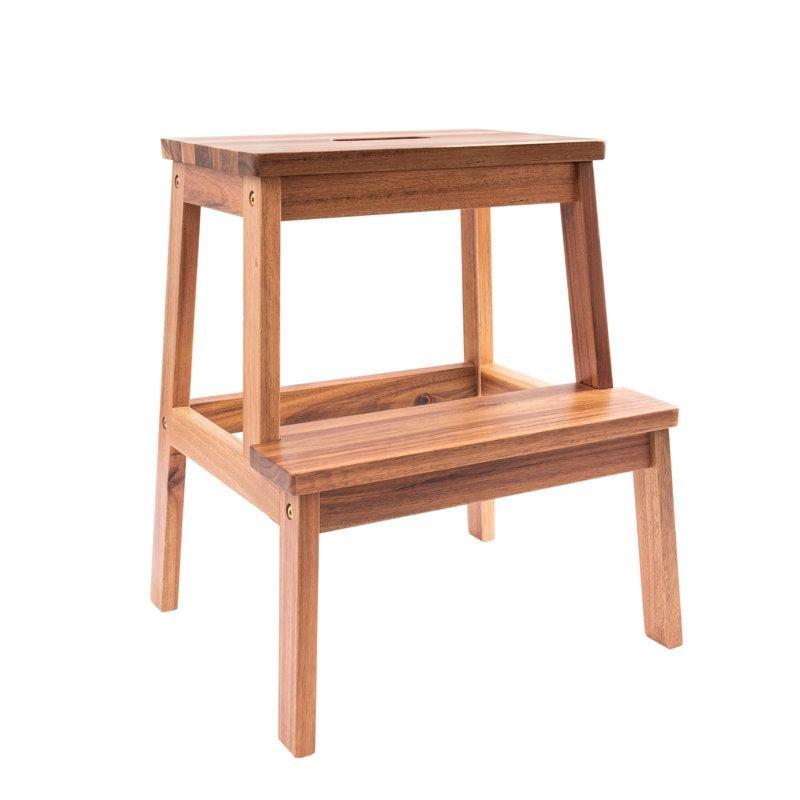 Kahverengi Masif Akasya Ağacı İki Basamaklı Hafif Öğrenme Kulesi - 50 cm - 163039