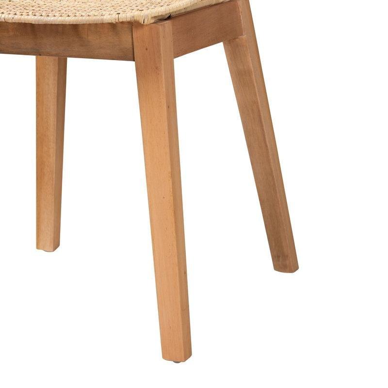 Kahverengi Masif Maun Japandi Tarzı 2li Set Rattan Sandalye - 146805