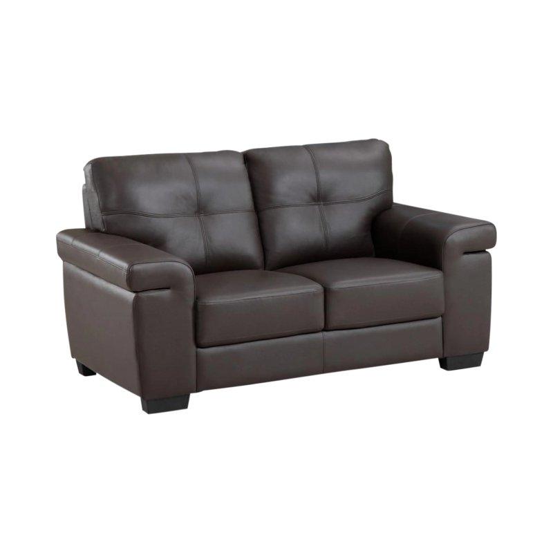 Kahverengi Sığır Derisi Geniş Kollu İkili Koltuk - 161 cm - 155170