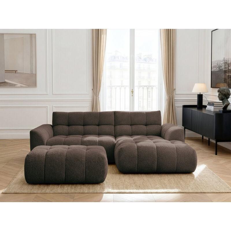 Kahverengi Şönil Kumaş Modern Sağ Köşe Koltuk - 151985