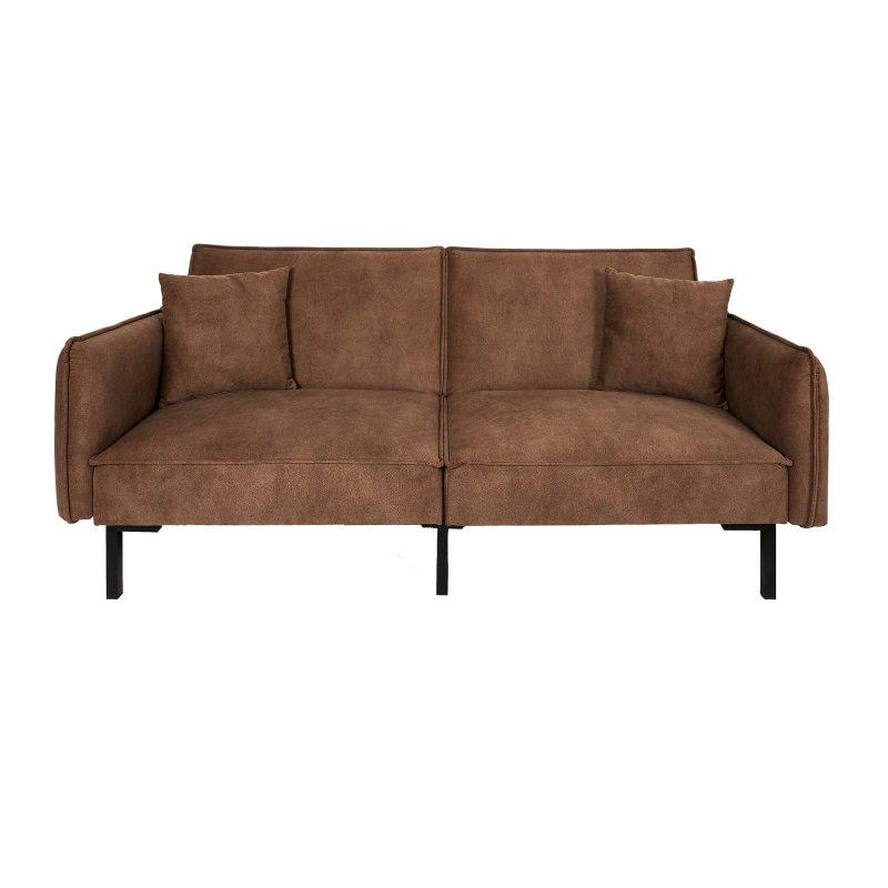 Kahverengi Vintage Tasarım Yataklı Koltuk - 198 cm - 155491