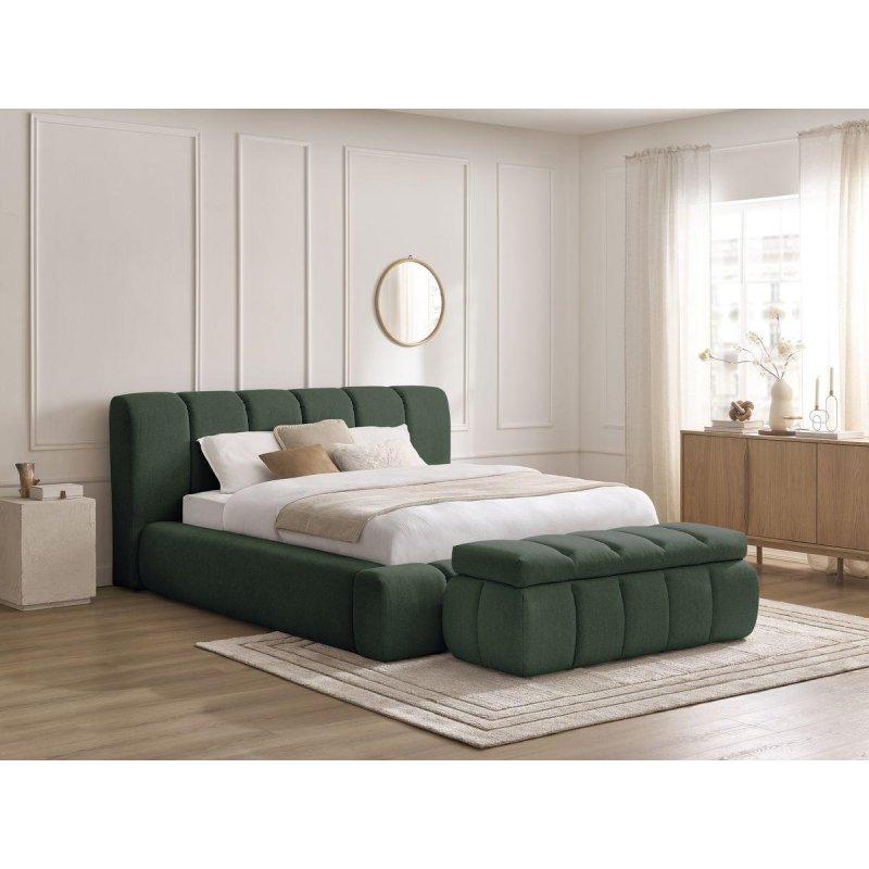 Kapitoneli Düz Kumaş Puflu Sandıklı Baza - 144235