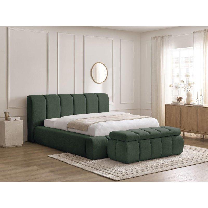 Kapitoneli Düz Kumaş Puflu Sandıklı Baza - 144235