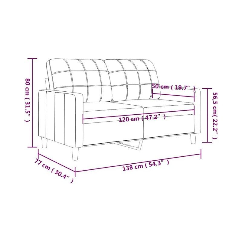 Kapuçino Suni Deri 2 Kişilik Koltuk - 138 cm - 155443