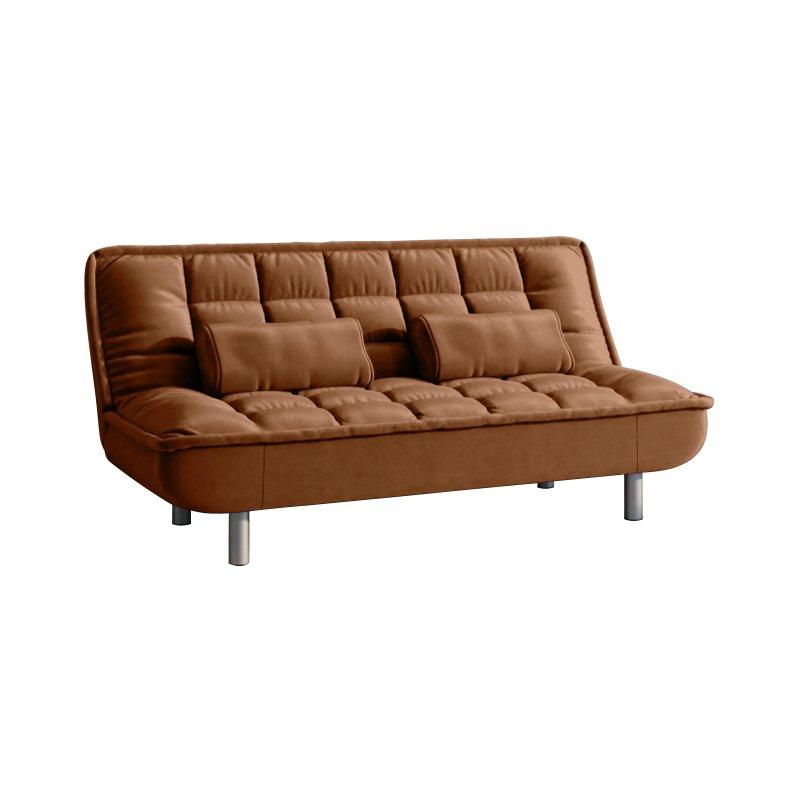 Karamel Kapitoneli Metal Ayaklı Yatak Olan Kumaş Koltuk - 190 cm - 155485