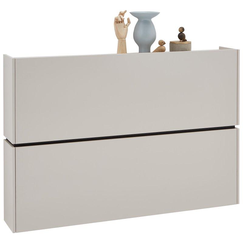 Kaşmir Rengi Duvara Monte Aynalı 4 Parça Portmanto Vestiyer - 200 cm - 158854