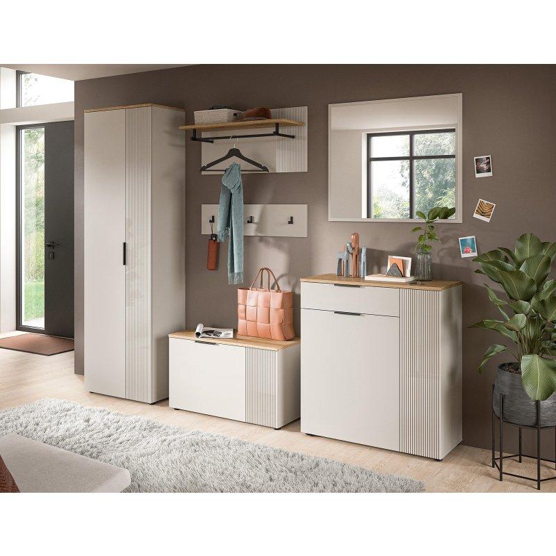 Kaşmir ve Evoke Dekor Yonga Levha 4 Parçalı Oturaklı Portmanto Vestiyer - 155x190 cm - 158626
