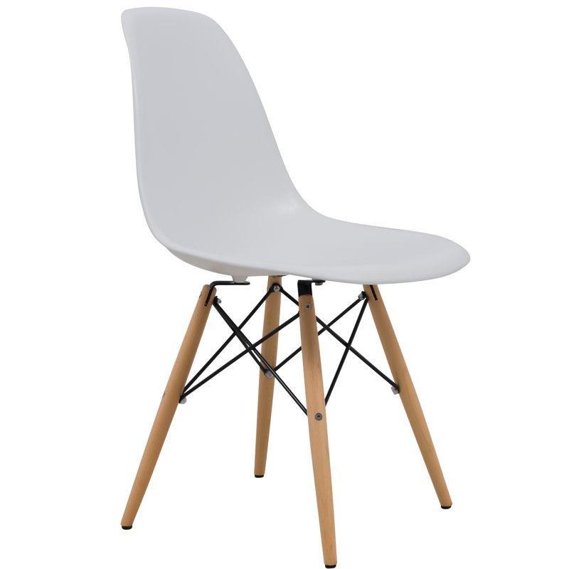 Kayın Ağacı Ayaklı Metal Eyfel Destekli Şeffaf Sandalye - 146772