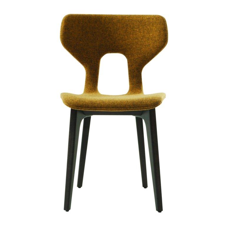 Kayın Ahşap Ayaklı Kumaş Döşemeli Açık Sırtlı Sandalye - 147483