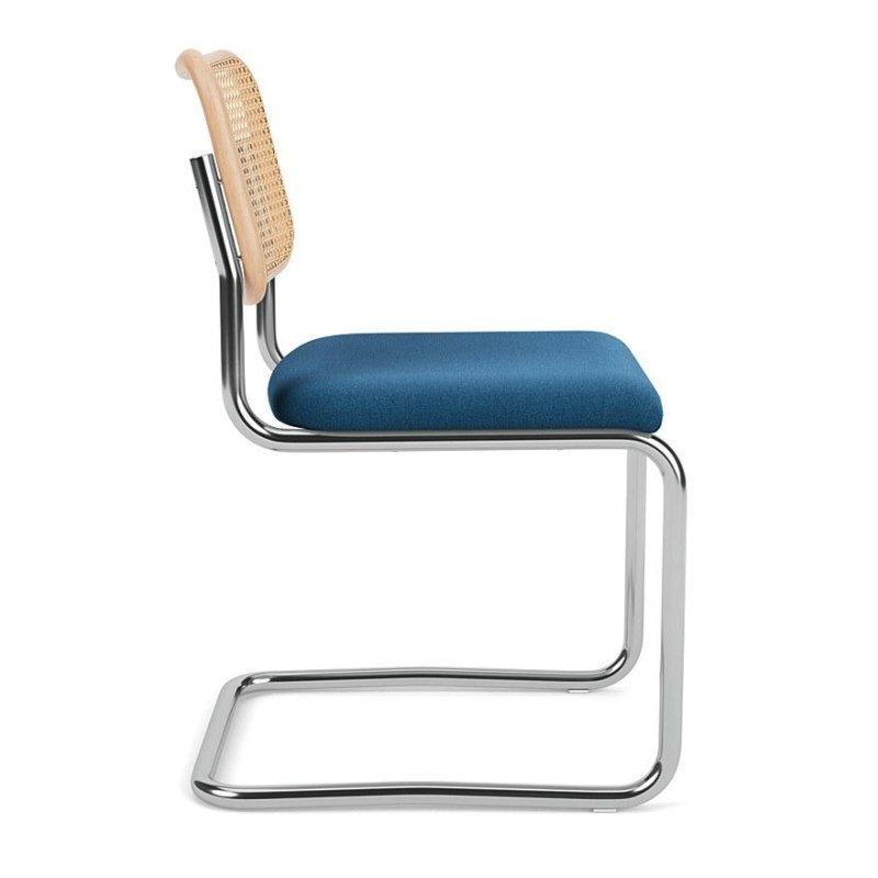 Kayın ve Hasır Sırtlı Krom Konsol Sandalye - 147471