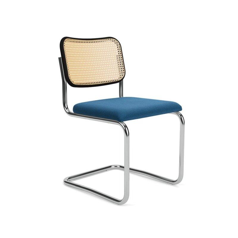 Kayın ve Hasır Sırtlı Krom Konsol Sandalye - 147471