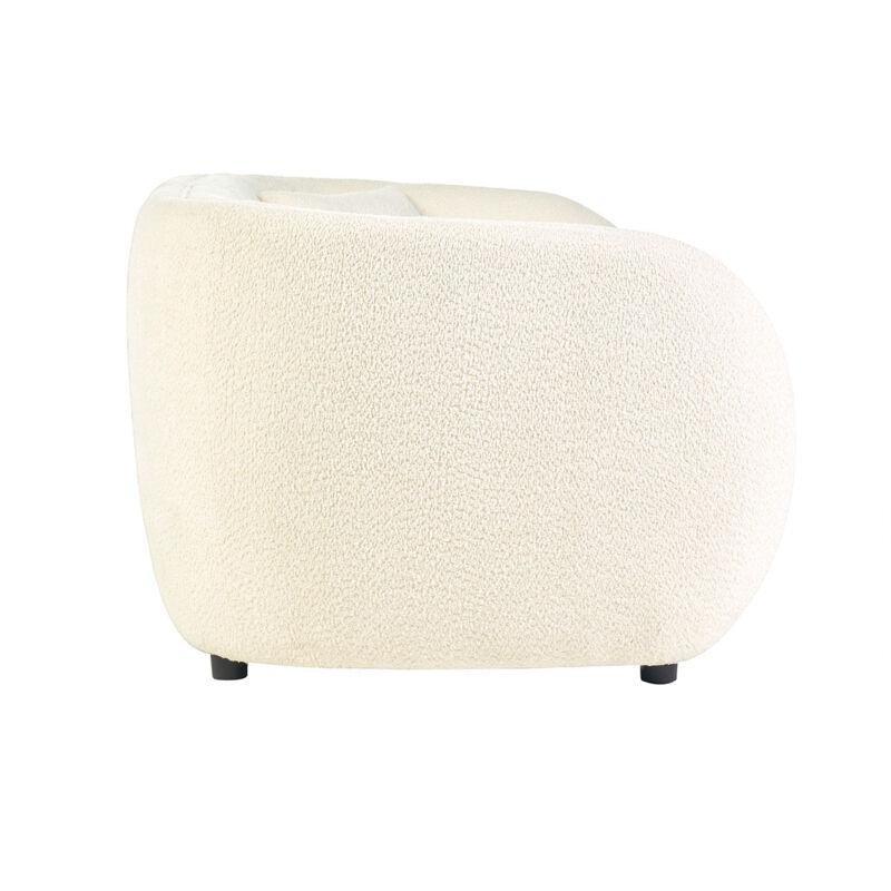 Kırık Beyaz Buklet Kumaş 3-4 Kişilik Minderli Koltuk - 226 cm - 152559