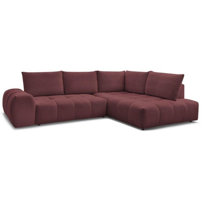 Kırmızı Kırçıllı Kumaş Yataklı Sandıklı Sağ Köşe Koltuk Takımı - 320x212 cm - 153010