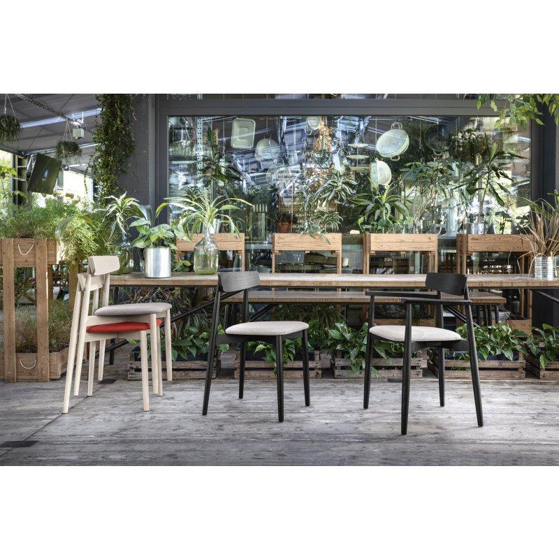 Kolçaklı İstiflenebilir Ahşap Sandalye - 147555