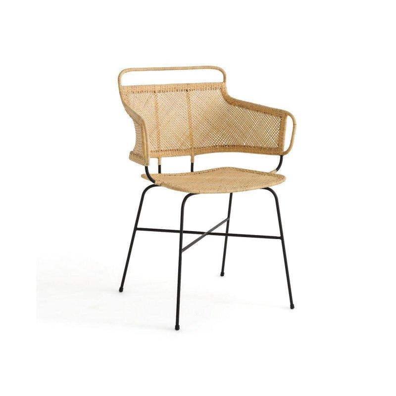 Kolçaklı Modern Tasarım Hasır Sandalye - 147399