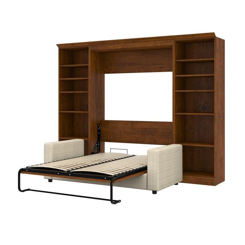 Koltuklu ve Dolaplı Çift Kişilik Duvar Yatağı - 292 cm - 144258