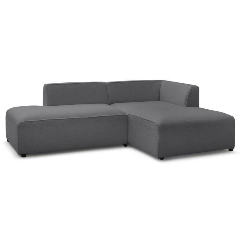 Koyu Gri Buklet Kumaş Modüler Kolçaksız Köşe Koltuk - 250 cm - 153199