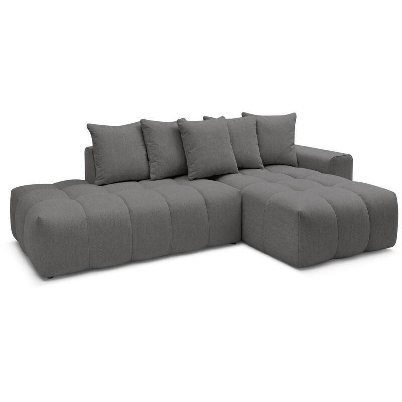 Koyu Gri Kırçıllı Kumaş Su İtici Sağ Köşe Koltuk - 313x176 cm - 152409