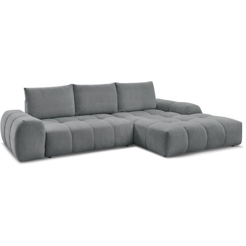 Koyu Gri Kırçıllı Kumaş Yataklı Sandıklı Sağ Köşe Koltuk - 318x180 cm - 152974
