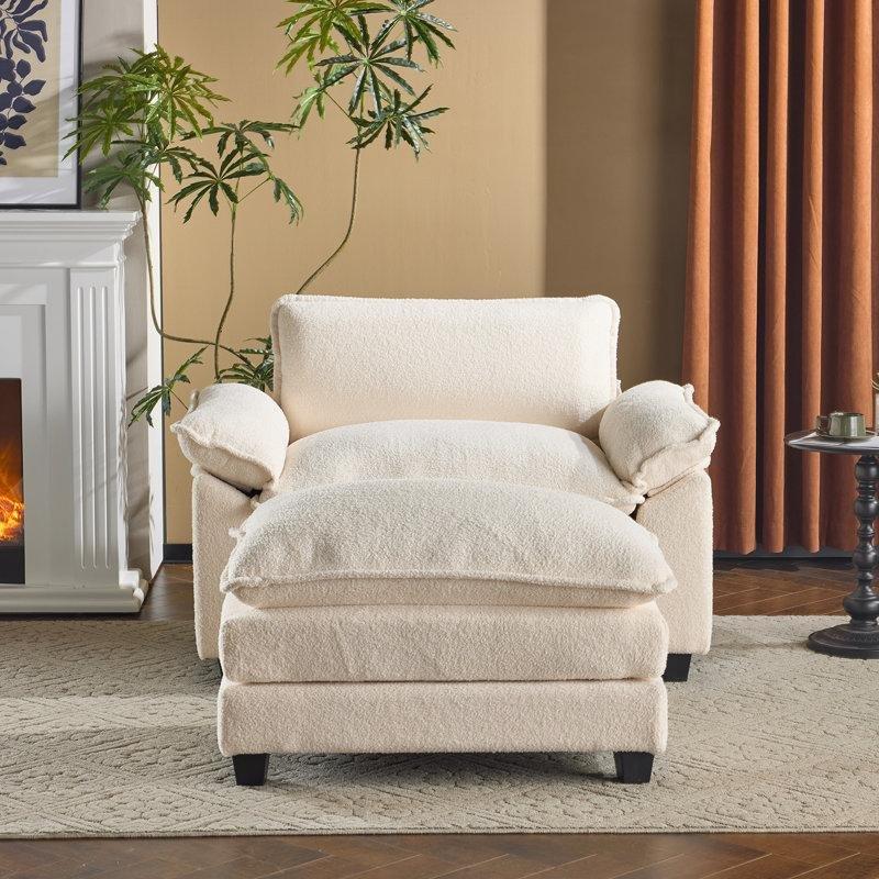 Koyu Kadife Kumaş Geniş Oturumlu Ayak Uzatmalı Berjer Koltuk - 132 cm - 156193