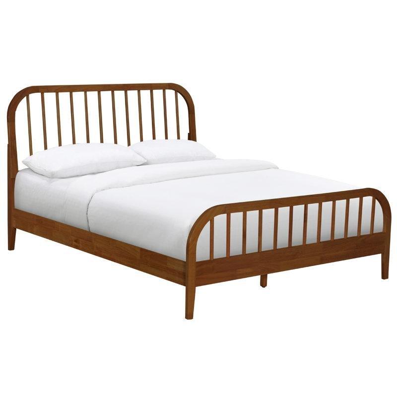Koyu Kahverengi Masif Ahşap İğ Başlıklı Karyola - 160x200 cm - 143422