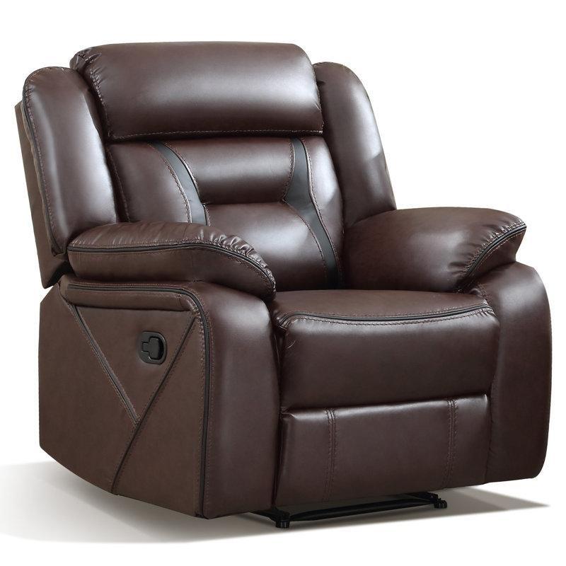 Koyu Kahverengi Suni Deri Manuel Mekanizmalı Tv Koltuğu - 101 cm - 156499