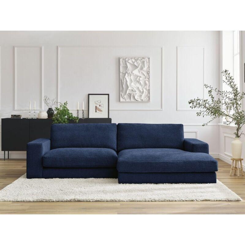 Koyu Mavi Dokulu Kumaş Sağ Köşe Koltuk - 274x159 cm - 153192