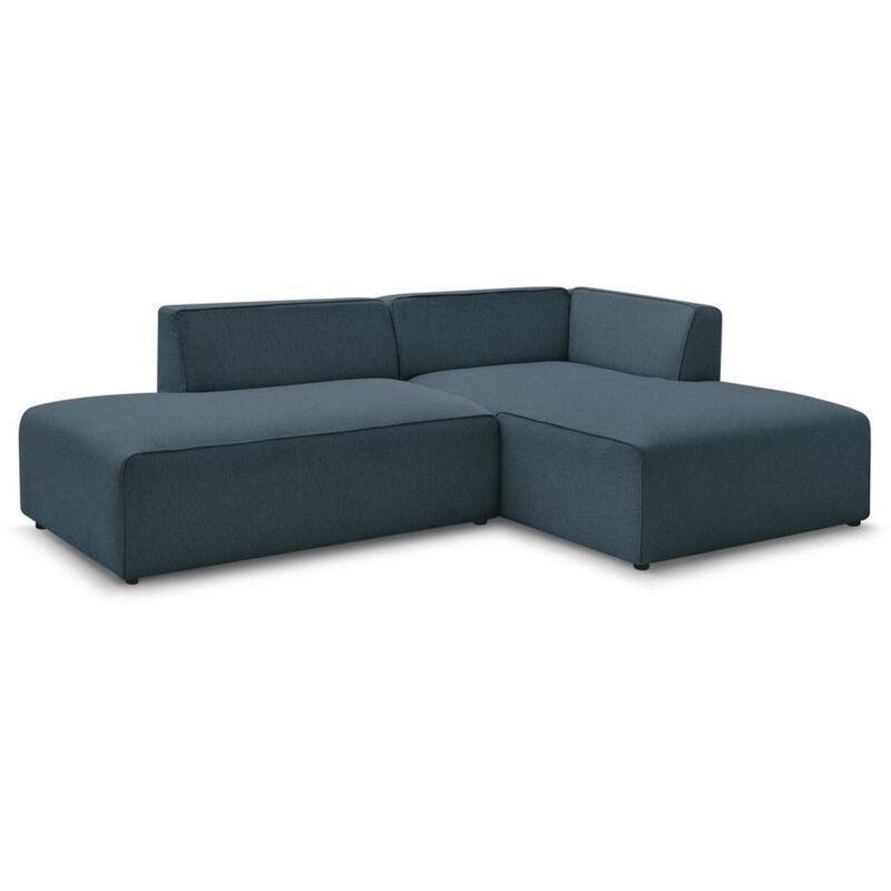 Koyu Mavi Polyester Kumaş Modüler Sağ Köşe Koltuk - 250 cm - 153213