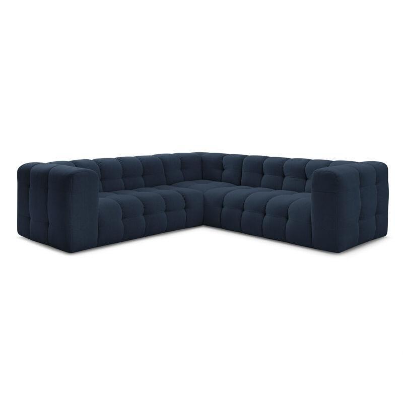 Koyu Mavi Polyester Kumaş Yönü Değiştirilebilir Köşe Koltuk - 268x184 cm - 153334