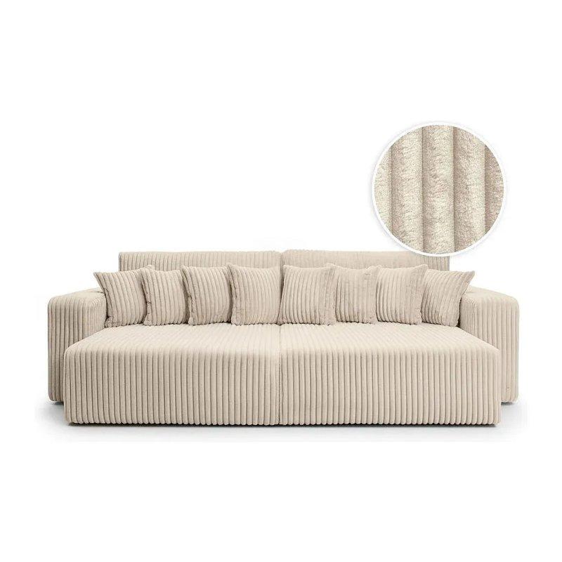 Koyu Yeşil Kalın Fitilli Kadife Çift Uzanma Koltuklu Derin Oturumlu 4 Kişilik Koltuk - 246x145 cm - 155866