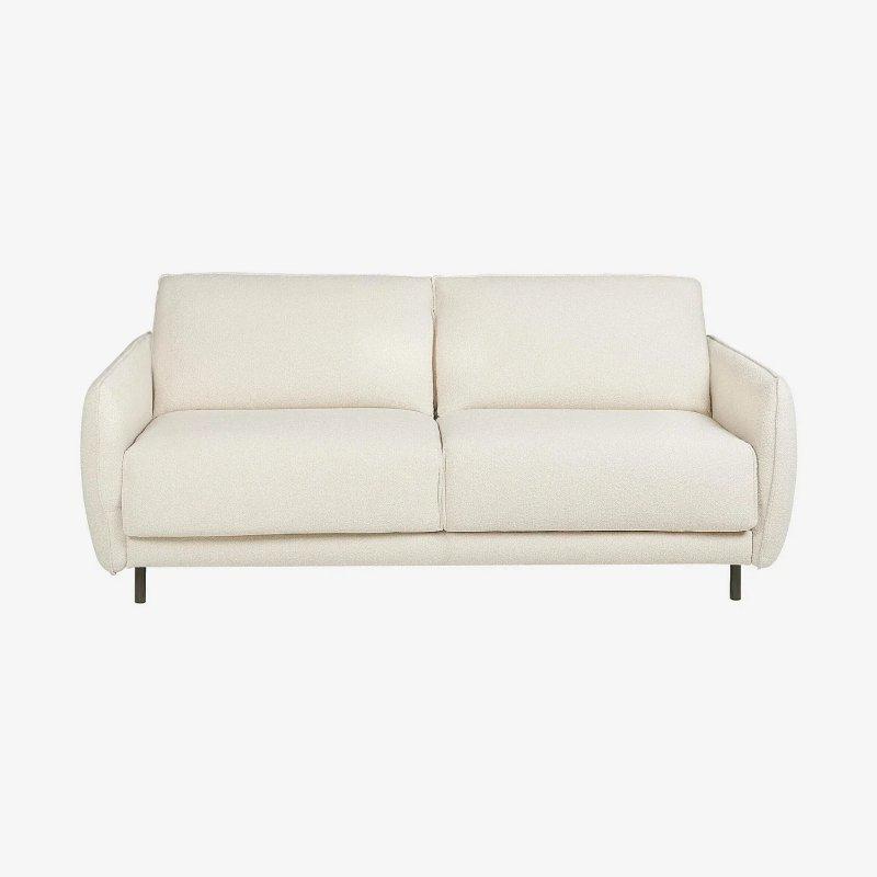 Krem Buklet Kumaş Metal Ayaklı Yataklı İkili Koltuk - 184 cm - 154390