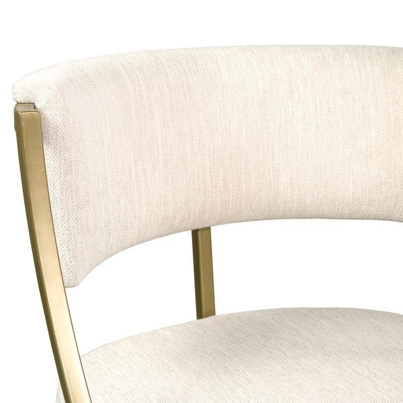 Krem Döşemeli Kavisli Çelik Gold Bar Sandalyesi - 64 cm - 148053