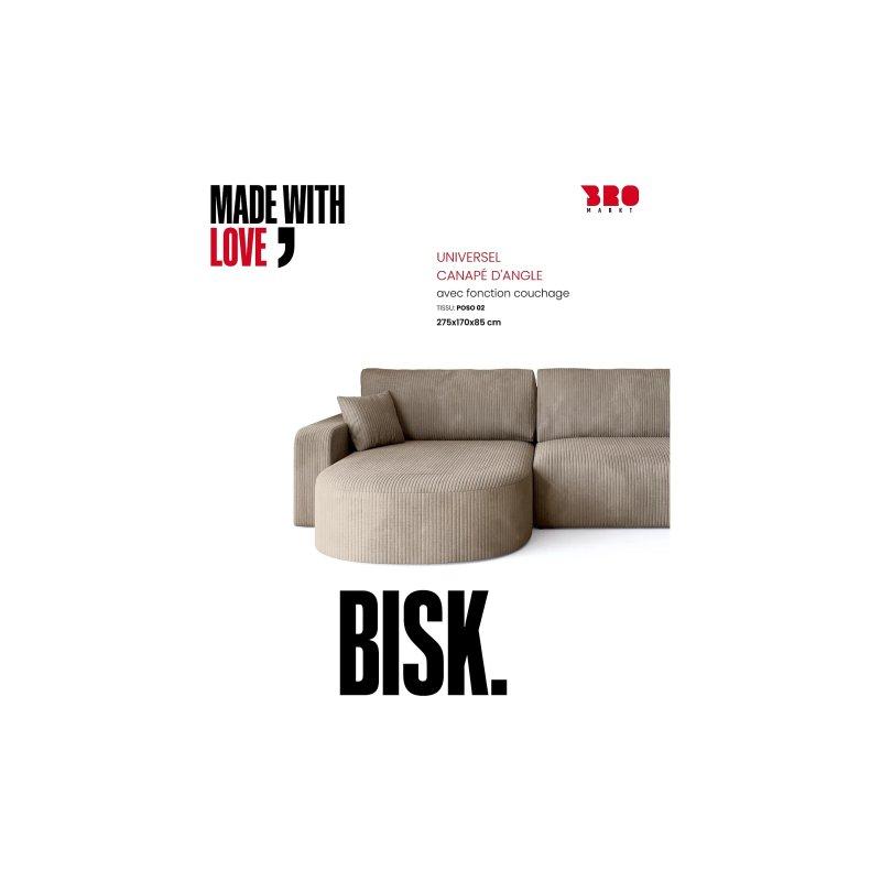 Krem Fitilli Kadife Yataklı Köşe Koltuk - 170x275 cm - 156004