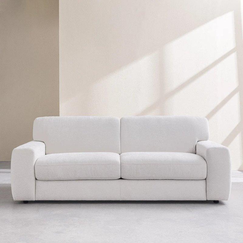 Krem Rengi Atrani Kumaş 3 Kişilik Yataklı Koltuk - 238 cm - 154837