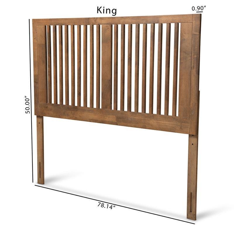Kül Ceviz Masif Ahşap Çıtalı Ayarlanabilir Yatak Başlığı - 199 cm - 144879
