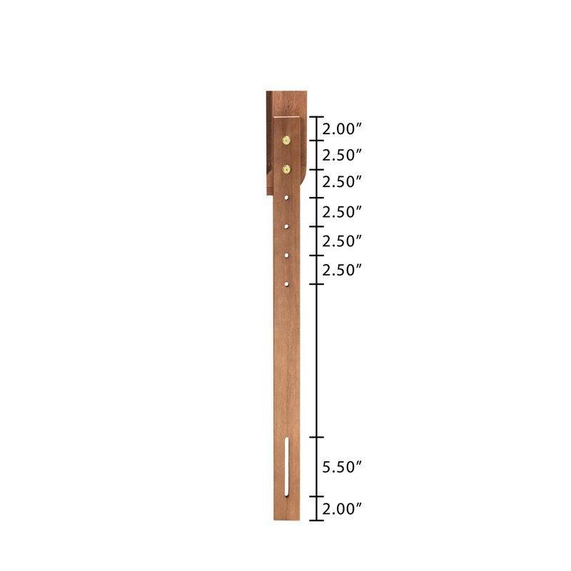 Kül Ceviz Rengi Rattan Detaylı Masif Ahşap Panelli Yatak Başlığı - 142 cm - 144537