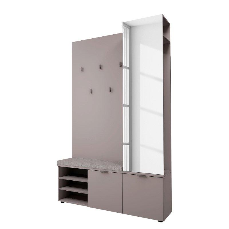 Kum Grisi Sunta Yavaş Kapanır 2 Kapaklı Portmanto Vestiyer - 120x38x201 cm - 158815