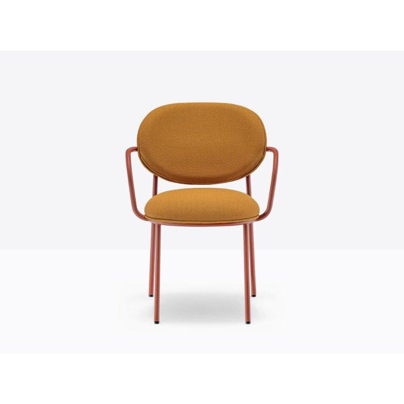 Kumaş Döşemeli Çelik İskeletli Kolçaklı Sandalye - 147249