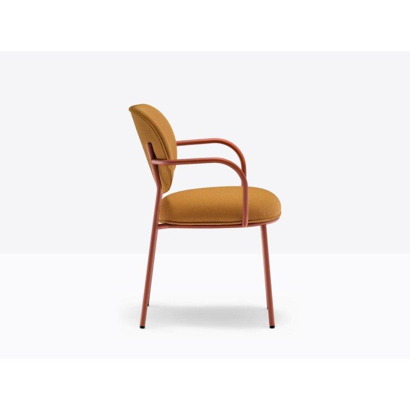 Kumaş Döşemeli Çelik İskeletli Kolçaklı Sandalye - 147249