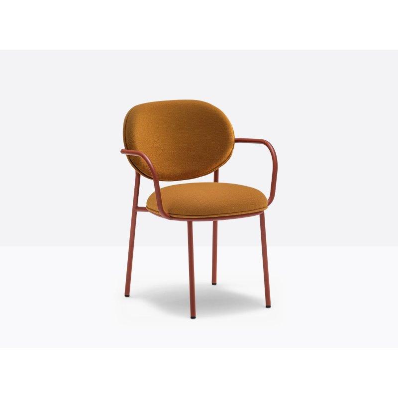 Kumaş Döşemeli Çelik İskeletli Kolçaklı Sandalye - 147249