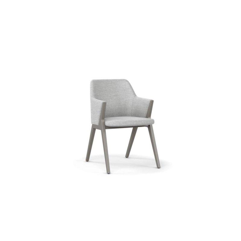Kumaş Döşemeli Kayın Kolçaklı Tasarımcı Sandalye - 58x81x61 cm - 147480