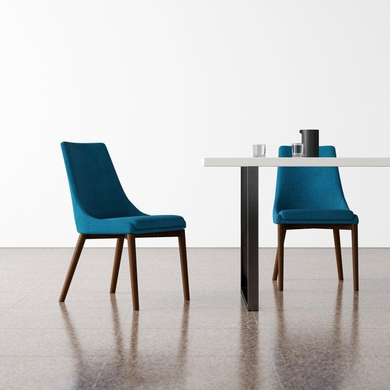 Kumaş Döşemeli Masif Ahşap 2li Set Ceviz Sandalye - 145656