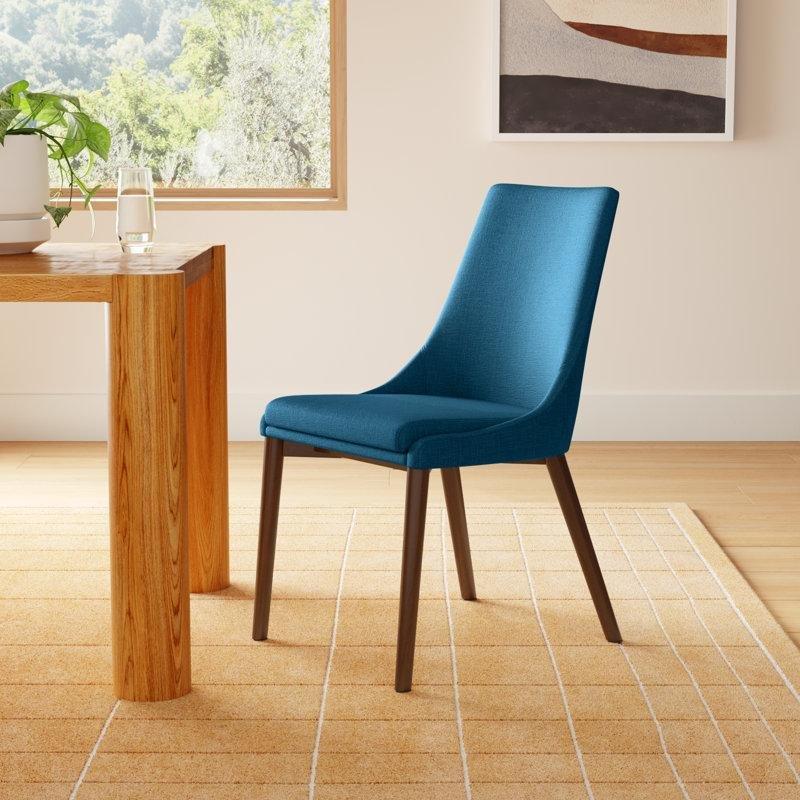 Kumaş Döşemeli Masif Ahşap 2li Set Ceviz Sandalye - 145656
